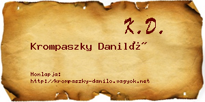 Krompaszky Daniló névjegykártya